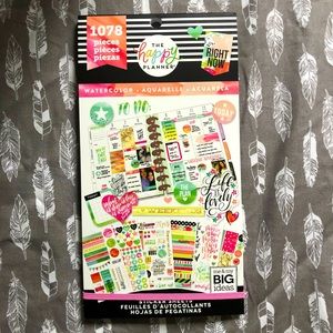 The Happy Planner Watercolor Sticker Sheets 1078 pieces